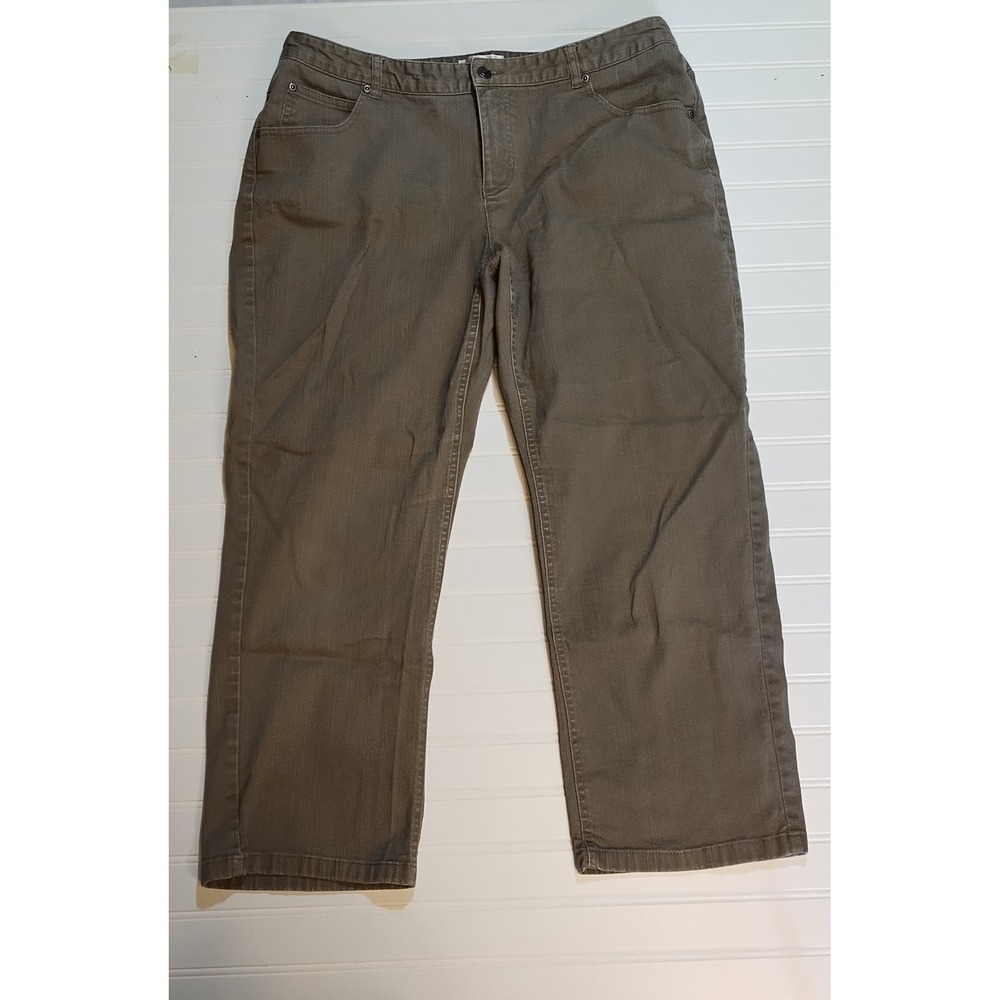 CJ Banks Women's Beige Pants Size 16W  Office Casual Straight‎ Leg Trousers